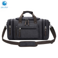 Vintage Expansion design Travel Bag Large Travel Duffel duffle bags with shoes compartment (Black)